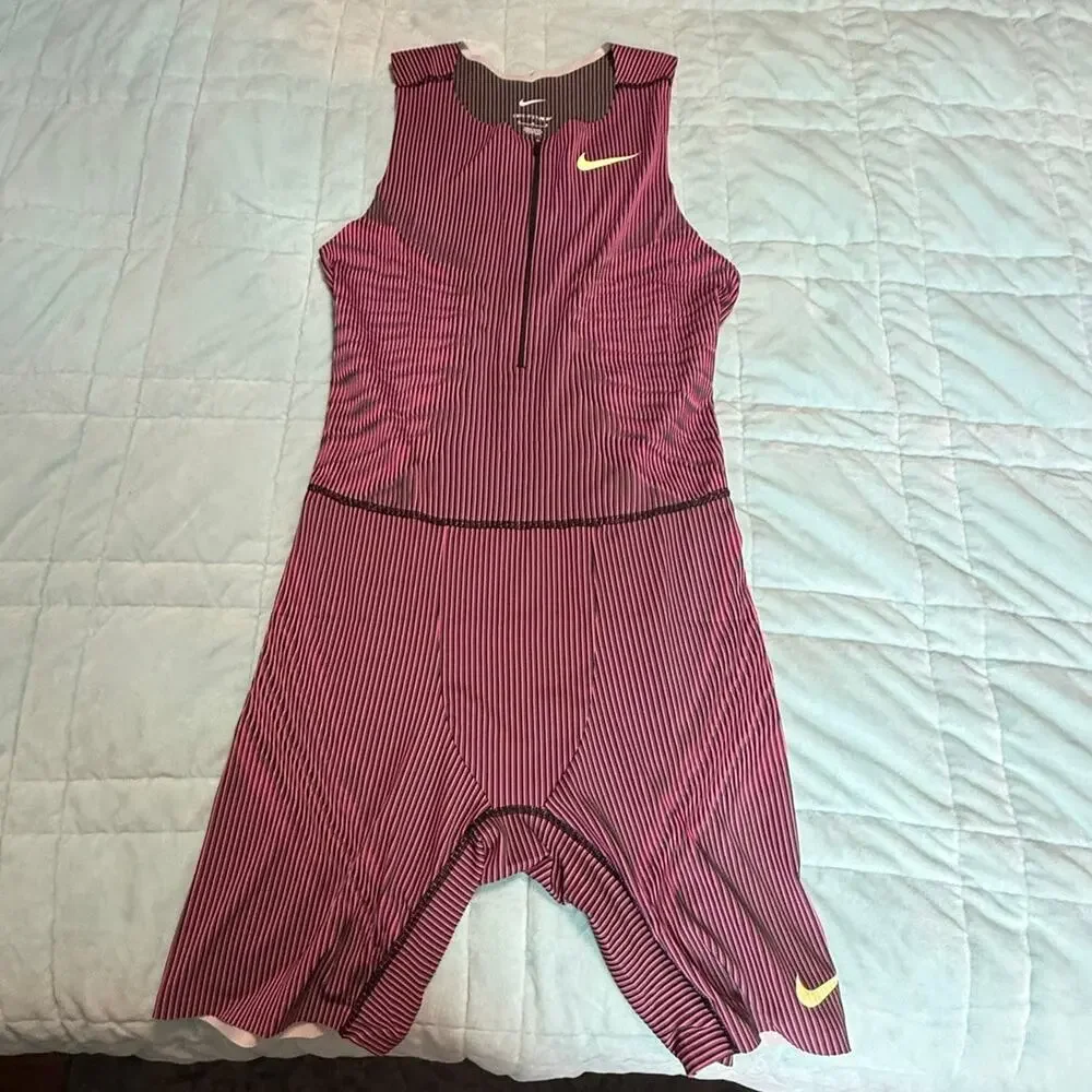 Nike Dri-FIT ADV Running Race Bodysuit Unitard M Pink FD5788-617 USA